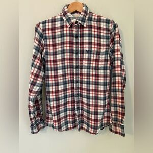 American Eagle Outfitters Red and Blue Plaid Men’s Casual Shirt Size XS